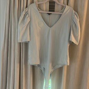 Women's Light Blue V-Neck Bodysuit <never worn>